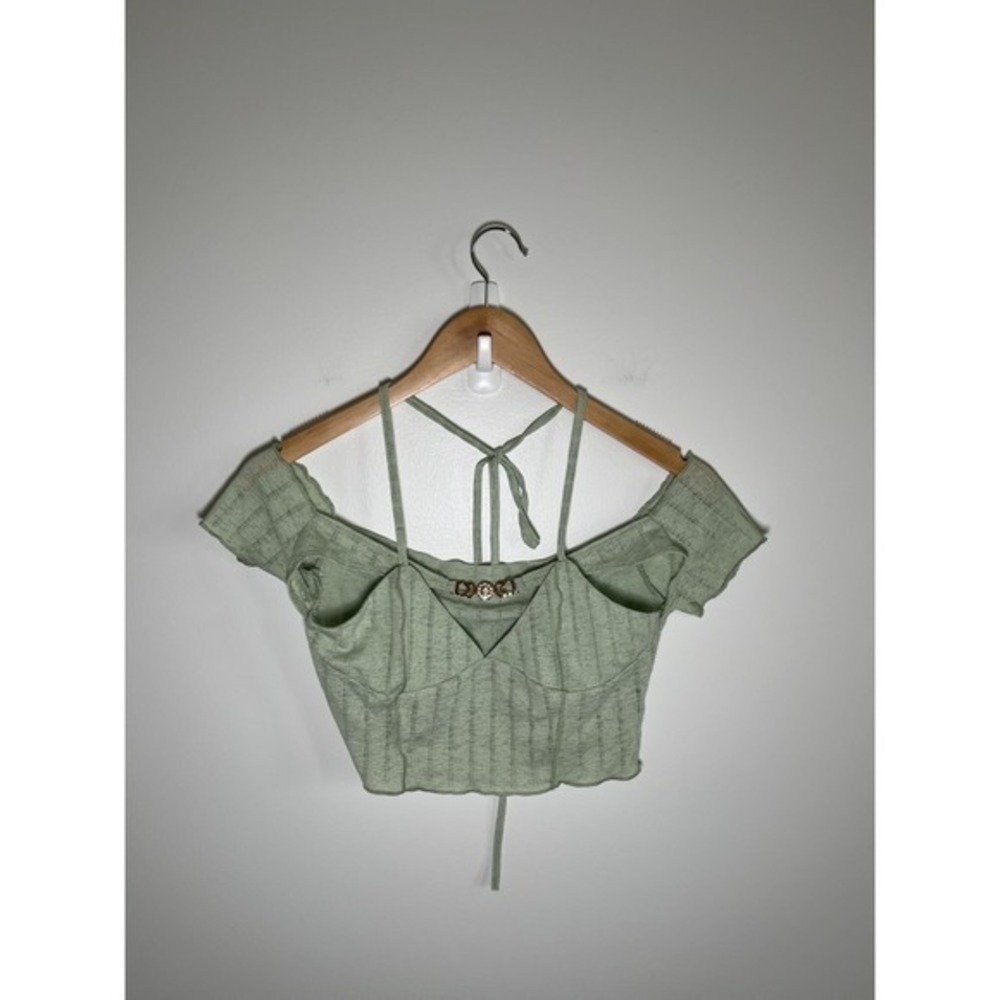 Babydoll Fairy Regencycore Coquette Balletcore Going Out Womens Top Green M